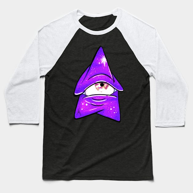 The Purple Cosmic Mushroom Baseball T-Shirt by Lisastle